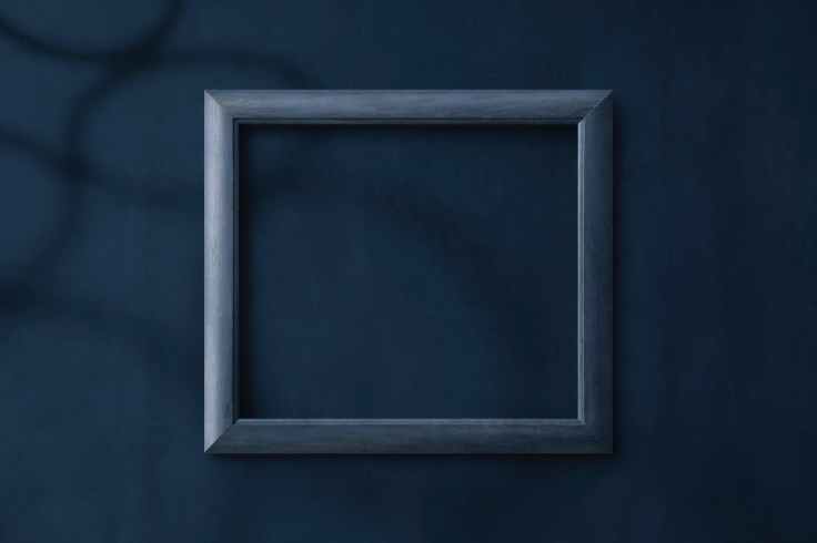 rectangular gray photo frame